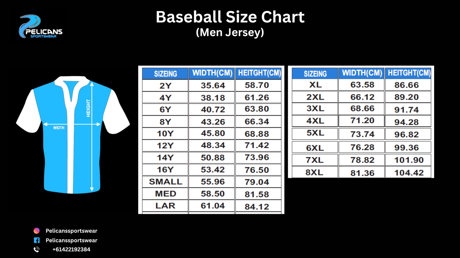 Baseball Size Chart