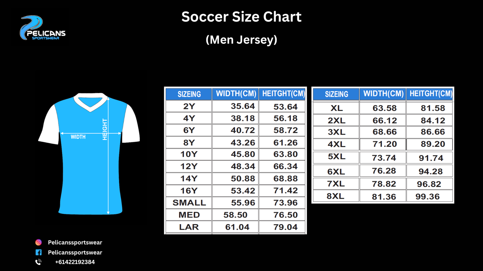 Soccer Size Chart