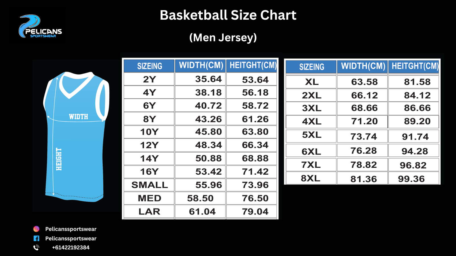 Basketball Size Chart