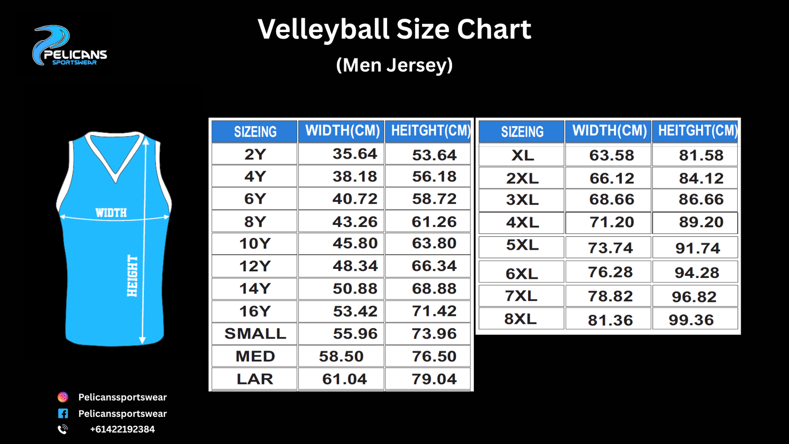Volleyball Size Chart