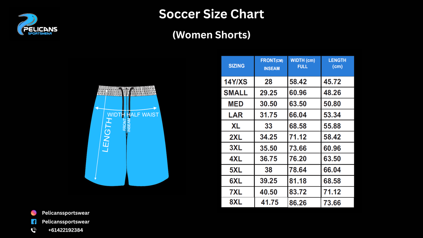 Soccer Size Chart
