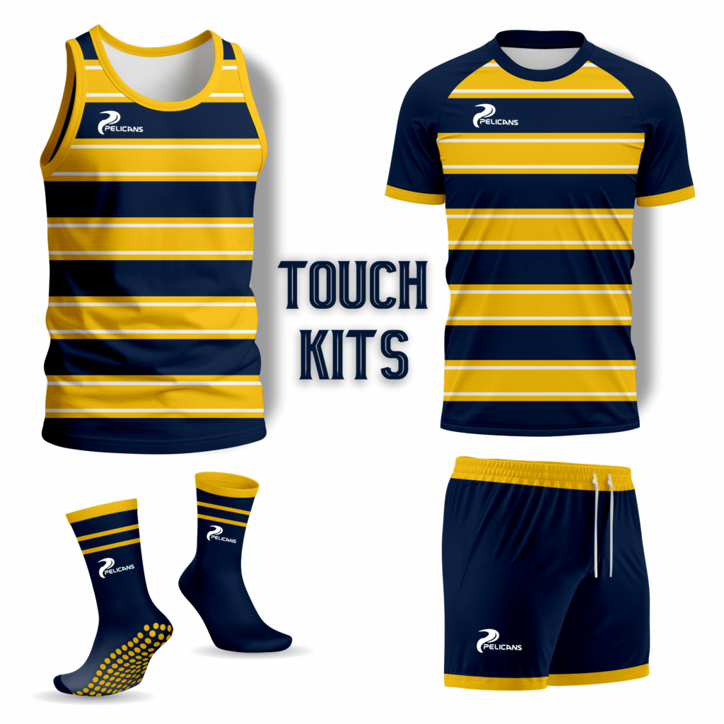 custom touch football jerseys kit