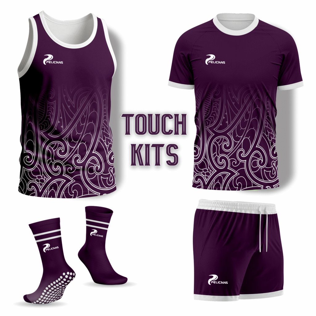 custom touch football jerseys kit